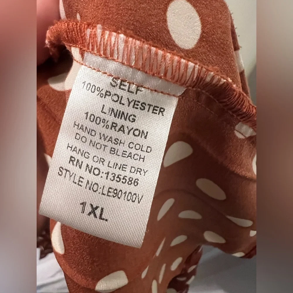 Vada Winter Rust Brown Polka Dot Skirt